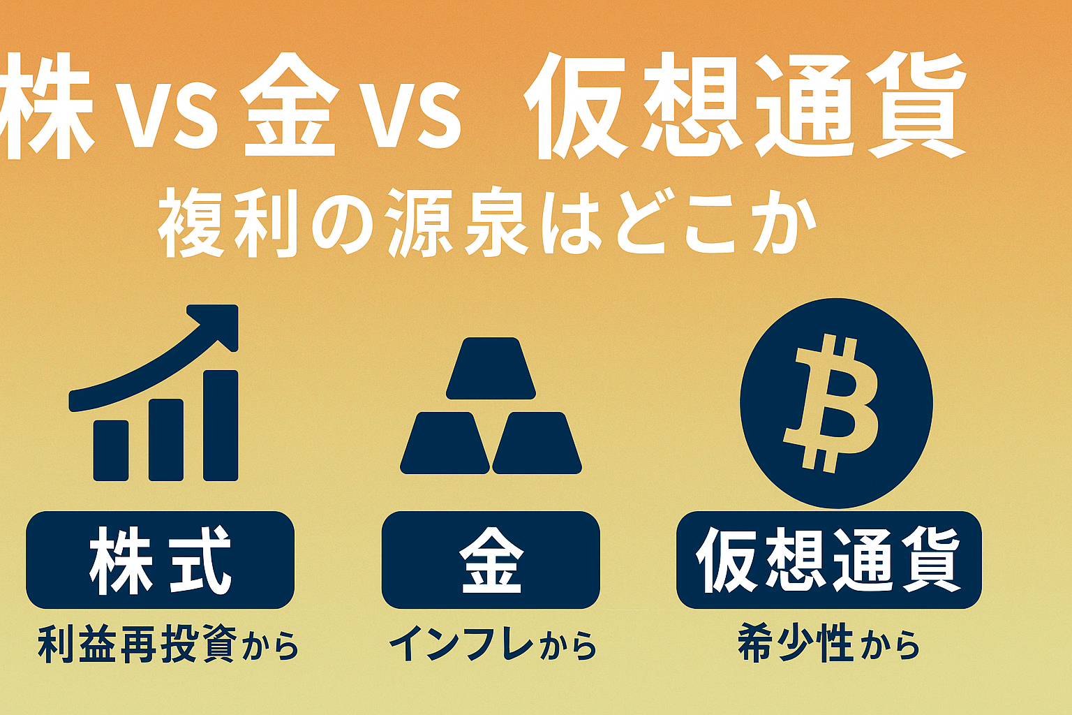 株 vs 金 vs 仮想通貨 ― 複利の源泉はどこか - FPトレンディ